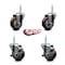 Service Caster 35 Inch Maroon Polyurethane Wheel Swivel 34 Inch Threaded Stem Caster Set 2 Brakes SCC SCC-TS20S3514-PPUB-MRN-34212-2-TLB-2 - alternate 5